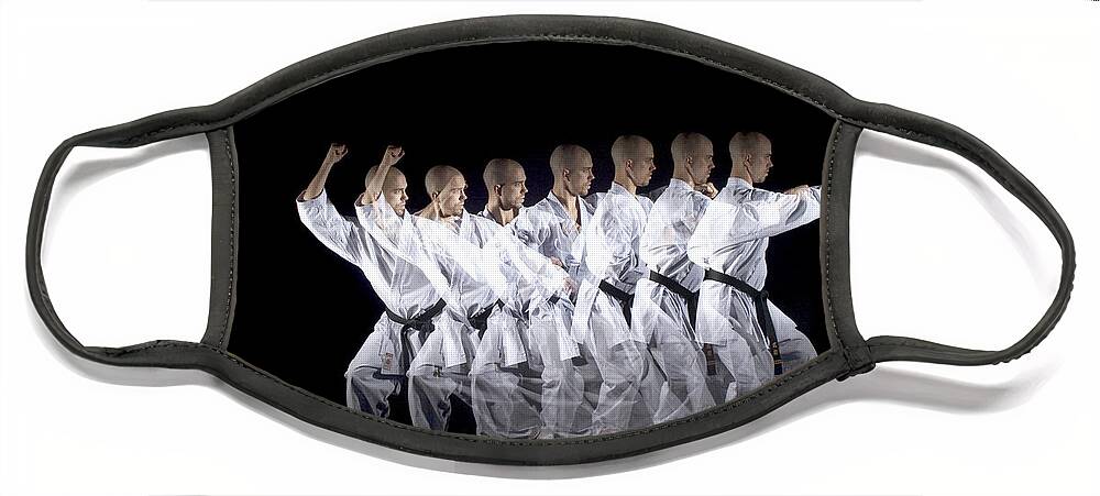 Stroboscopic Face Mask featuring the Karate Expert #1 by Ted Kinsman