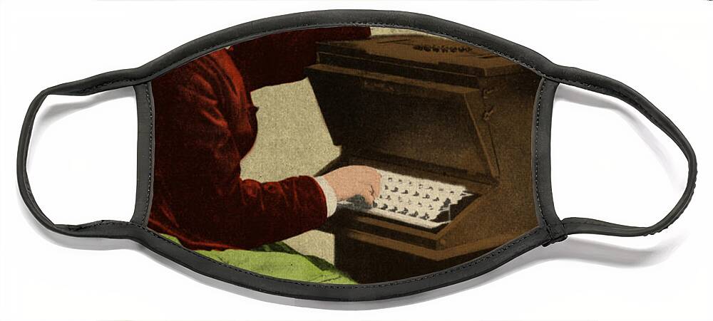 History Face Mask featuring the photograph Lillian Sholes, The First Typist, 1872 #1 by Science Source
