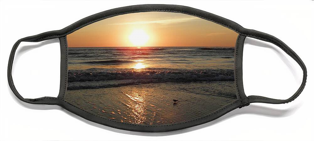 Sunrise Face Mask featuring the photograph Reflective Ripples #1 by Kim Galluzzo