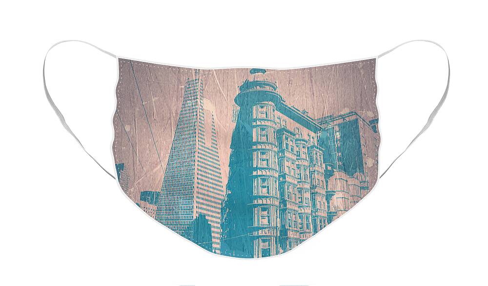 San Francisco Face Mask featuring the photograph San Fransisco #1 by Naxart Studio