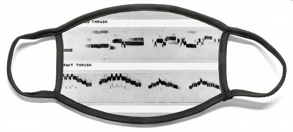 Spectrogram Face Mask featuring the Spectrograms #1 by Omikron