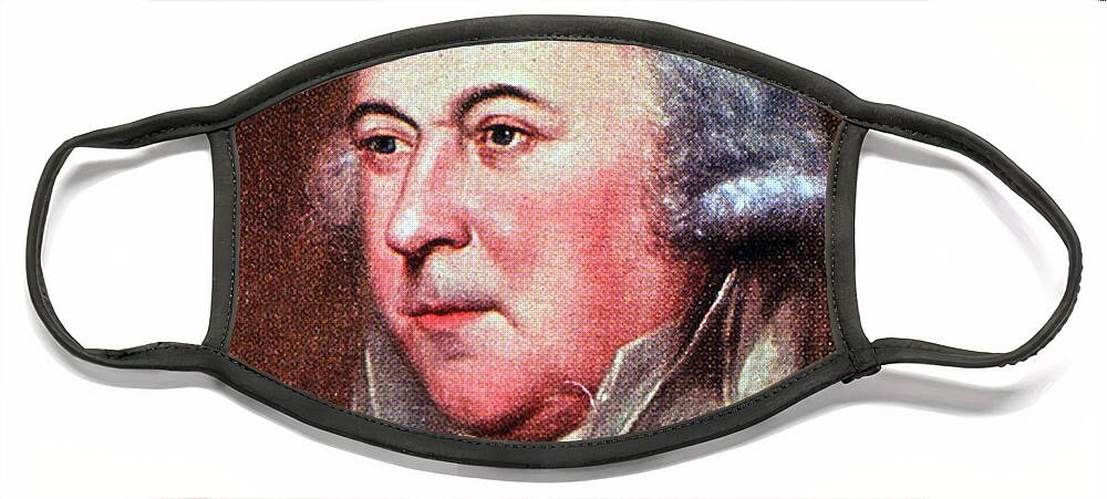 History Face Mask featuring the photograph John Adams, 2nd American President #3 by Photo Researchers
