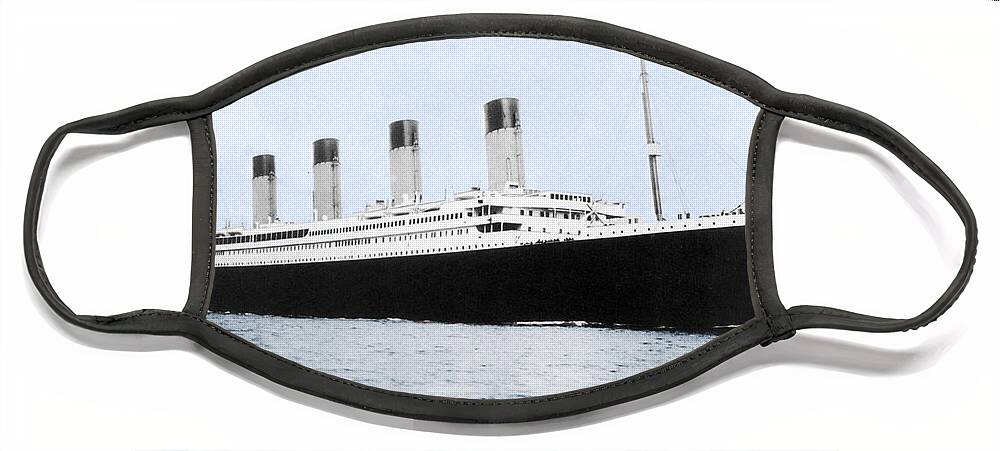 History Face Mask featuring the photograph The Titanic #4 by Photo Researchers