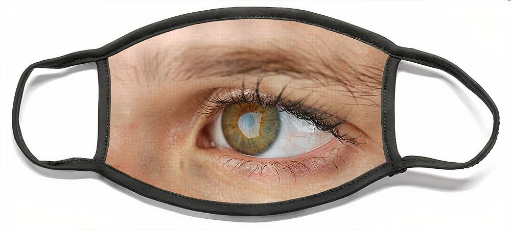 Eye Face Mask featuring the photograph Womans Eye #4 by Photo Researchers, Inc.