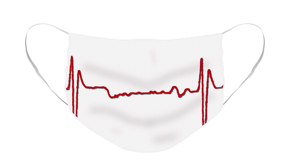 Ecg Face Mask featuring the photograph Normal Ecg #6 by Science Source