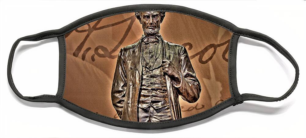  Face Mask featuring the photograph Abraham Lincoln Dearborn MI by Nicholas Grunas