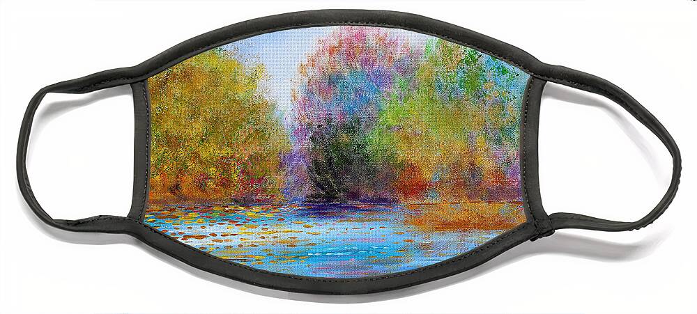 Impressionism Face Mask featuring the painting An Impressionist's Symphony by Stacey Zimmerman