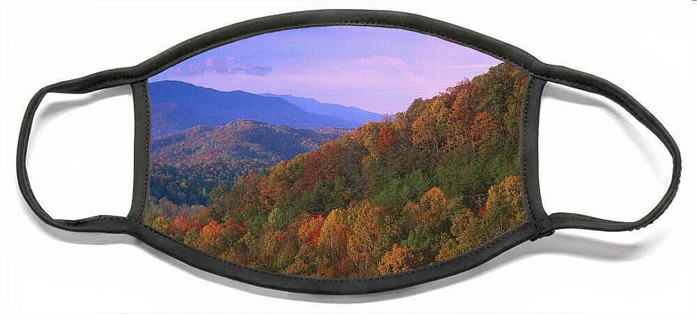 00174917 Face Mask featuring the photograph Appalachian Mountains Ablaze With Fall by Tim Fitzharris