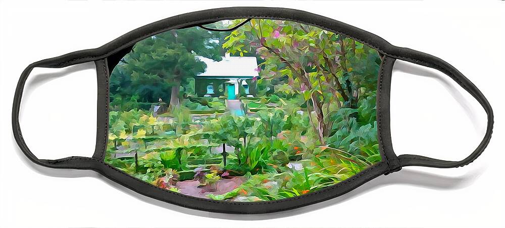 Pergola Face Mask featuring the photograph Arbor View by Norma Brock