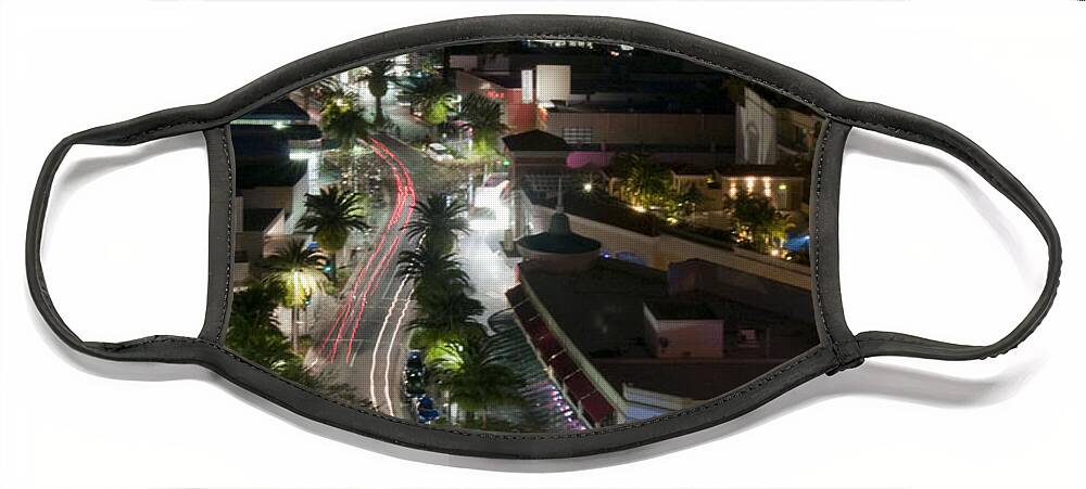 Night Photograph Face Mask featuring the photograph Australian City Lights by Peggy Dietz