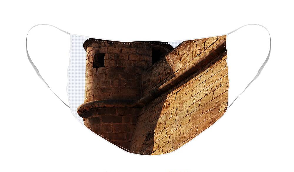 Almena Face Mask featuring the photograph Battlement by Agusti Pardo Rossello