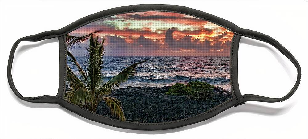Hawaii Face Mask featuring the photograph Big Island Sunrise by Gary Beeler