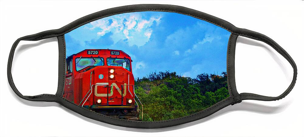 Canadian Face Mask featuring the photograph Canadian Northern Railway Train by Ms Judi