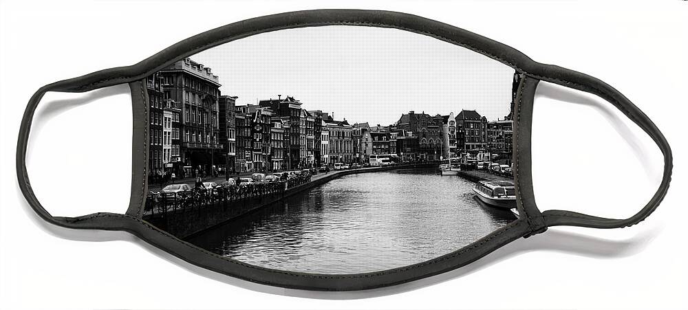 Canal Face Mask featuring the photograph Canals of Amsterdam by Leslie Leda
