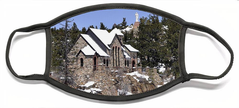 Church Face Mask featuring the photograph Chapel on the Rocks No. 3 by Dorrene BrownButterfield