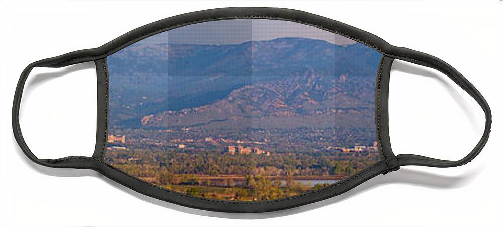 City Face Mask featuring the photograph City Of Boulder Colorado Panorama View by James BO Insogna