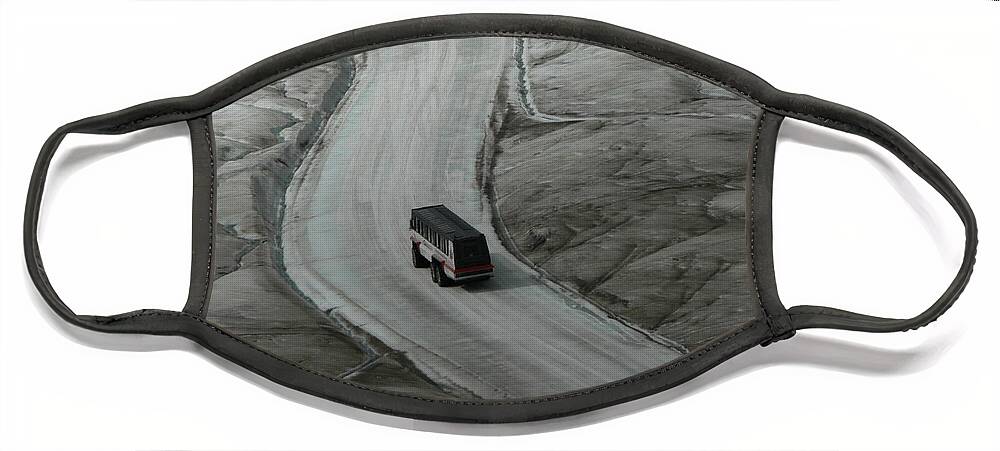 Columbia Face Mask featuring the photograph Columbia Icefield Glacier Adventure by Laurel Best