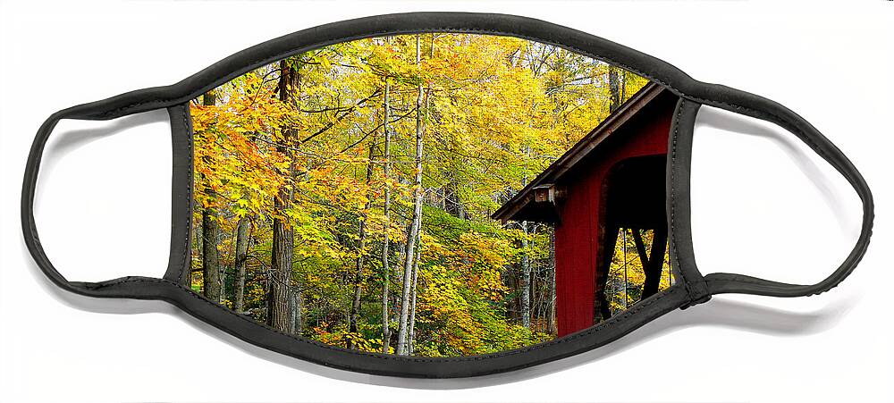 Fall Setting Face Mask featuring the photograph Fall in New England by Kim Galluzzo Wozniak