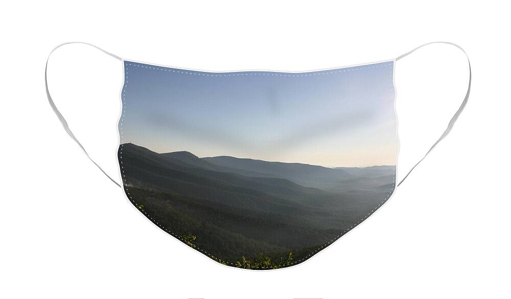 North Carolina Face Mask featuring the photograph Foggy Mountain by Stacy C Bottoms