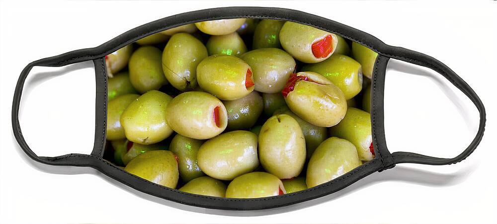 Olives Face Mask featuring the photograph Green Olives by Leslie Leda
