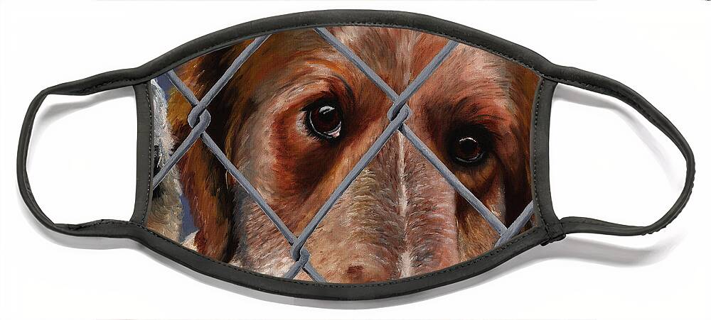 Pets Face Mask featuring the painting Help Release Me II by Vic Ritchey
