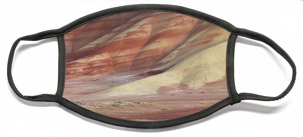 Ash Face Mask featuring the photograph Hills Painted by Earth Minerals by Leland D Howard