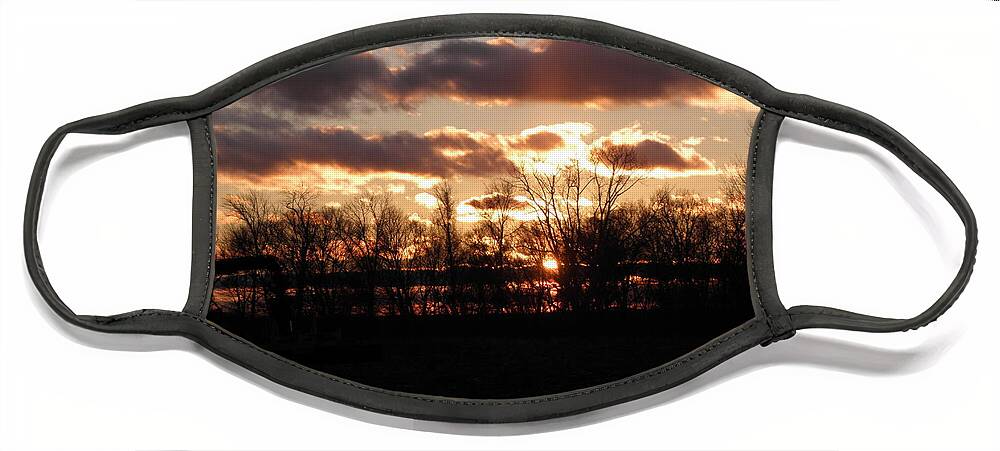 Sunset Face Mask featuring the photograph In The Deep Of Sunset by Kim Galluzzo