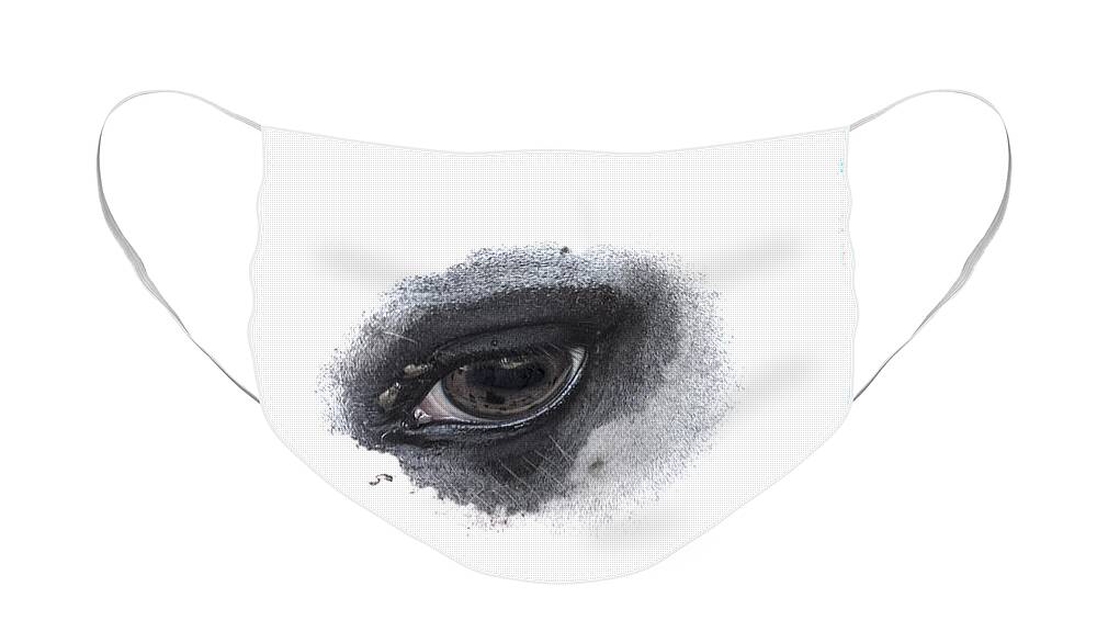 Eye Face Mask featuring the photograph Indys Eye by Judy Hall-Folde