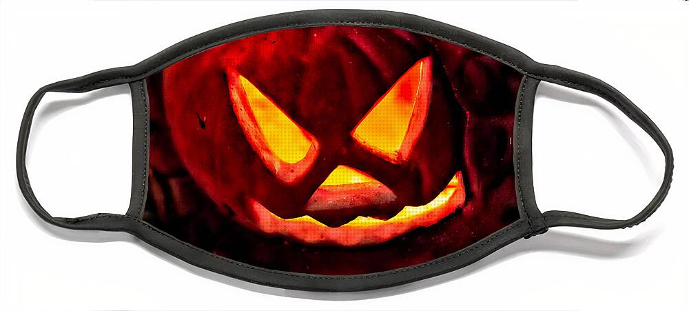 Halloween Face Mask featuring the photograph Jack-O-Lantern by Christopher Holmes