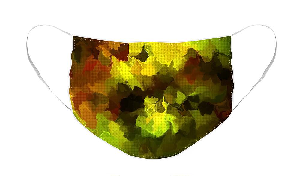 Fine Art Face Mask featuring the digital art Late Summer Nature Abstract by David Lane