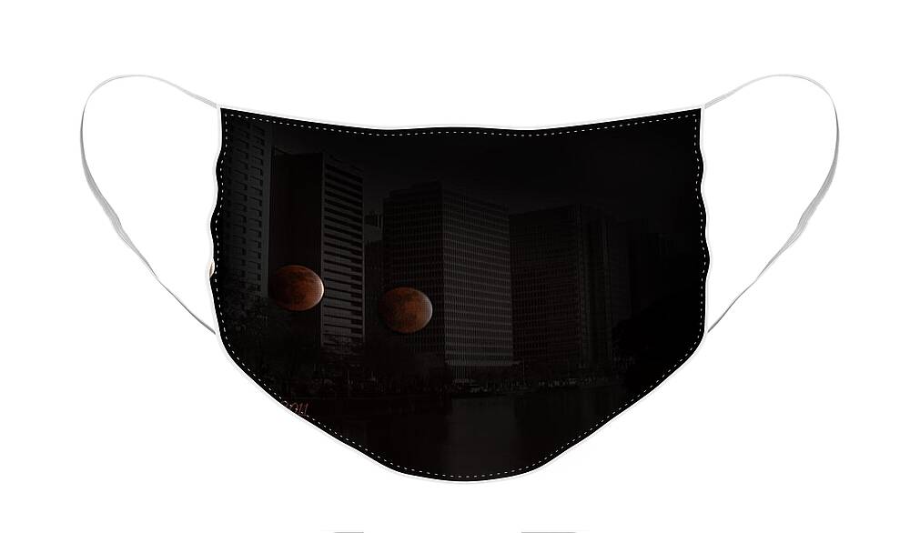 Eclipse Face Mask featuring the photograph Lunar Eclipse by Eena Bo
