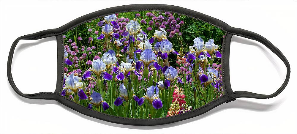 Flowers Photograph; Lupine Canvas Print Face Mask featuring the photograph Natures Bouquet by Jim Garrison