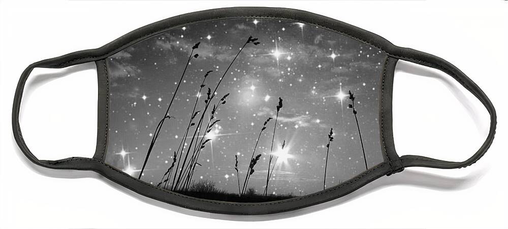 Surrealism Art Face Mask featuring the photograph Only the stars and me by Marianna Mills