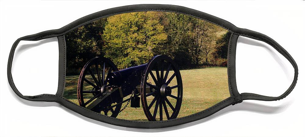 Military Face Mask featuring the photograph Perryville Cannon by Stacy C Bottoms