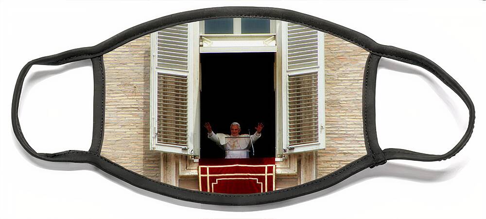 Pope Face Mask featuring the photograph Pope Benedict XVI a by Andrew Fare
