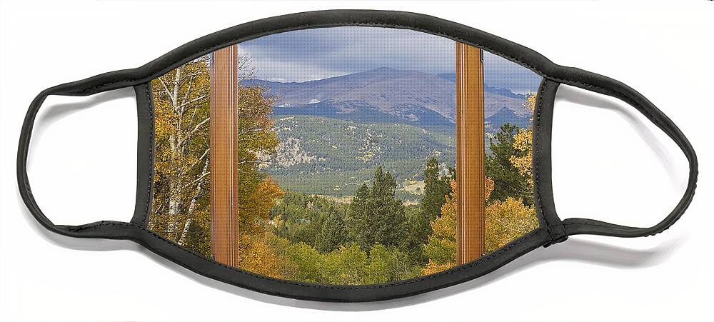 Windows Face Mask featuring the photograph Rocky Mountain Picture Window Scenic View by James BO Insogna