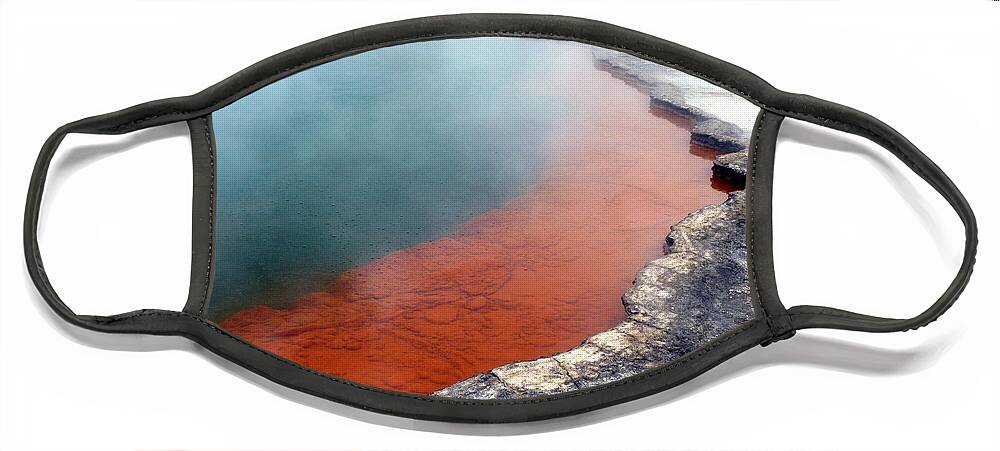 New Zealand Face Mask featuring the photograph Rotorua Steaming Mineral Pool by Carla Parris
