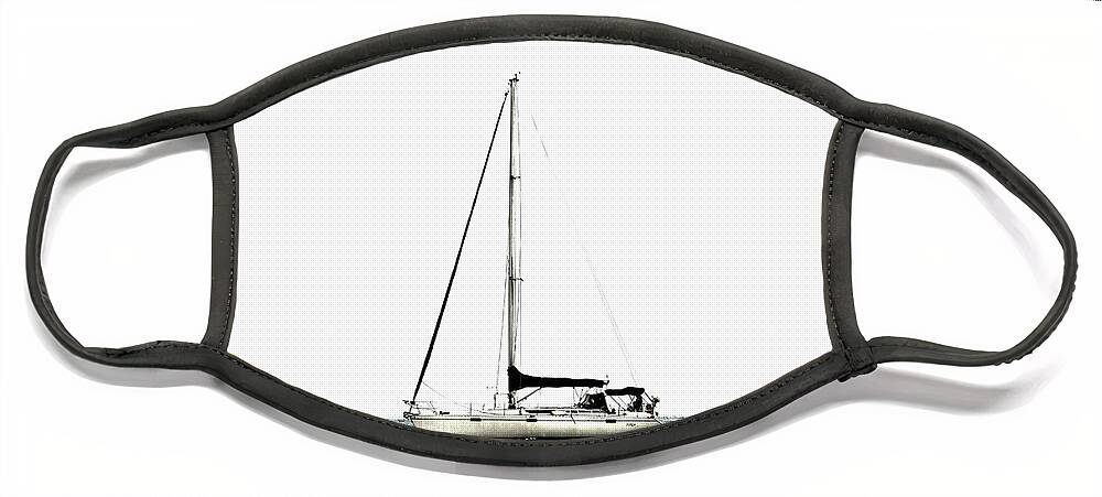 Sails Face Mask featuring the photograph Sailing Into White by Marie Jamieson