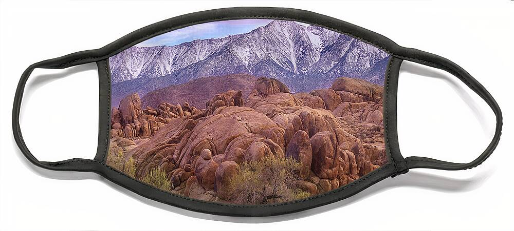 00177057 Face Mask featuring the photograph Sierra Nevada Mountains by Tim Fitzharris