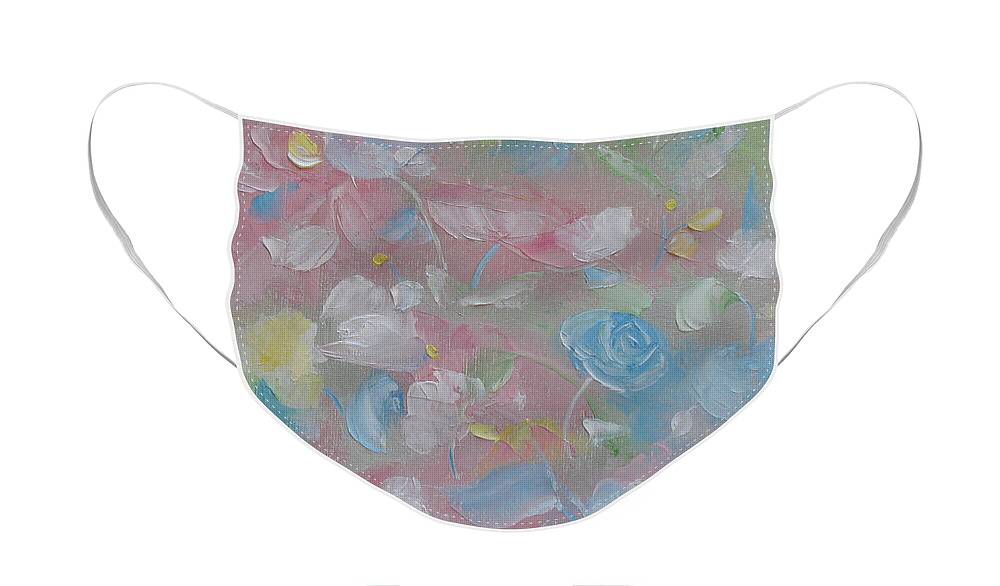 Flowers Face Mask featuring the painting Softly Spoken by Judith Rhue