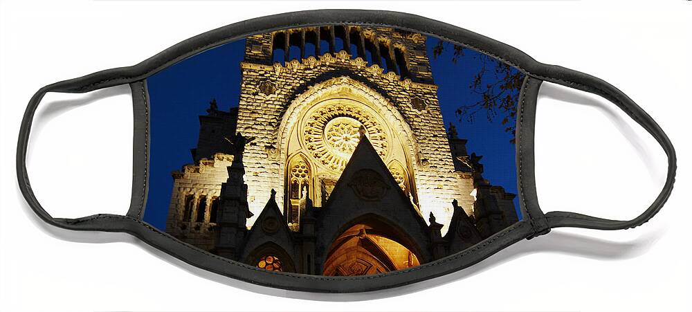 Soller Face Mask featuring the photograph Soller Cathedral by Agusti Pardo Rossello