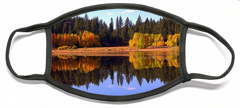 Spooner Lake Face Mask featuring the photograph Spooner Autumn by Martin Gollery