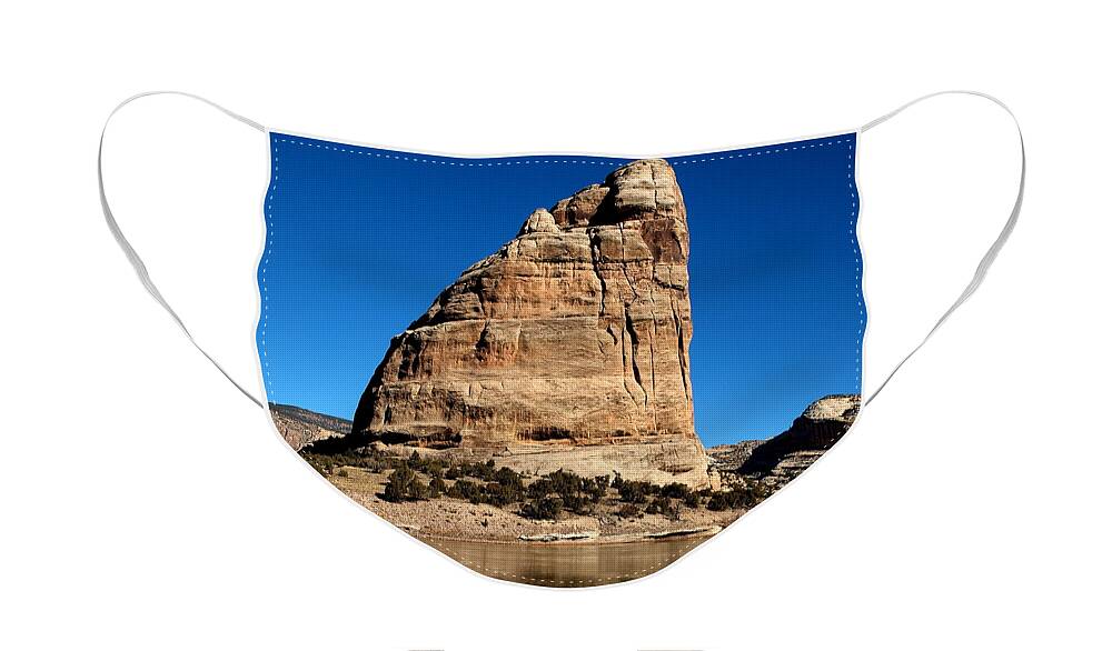 Steamboat Rock Face Mask featuring the photograph Steamboat Rock Color by Joshua House
