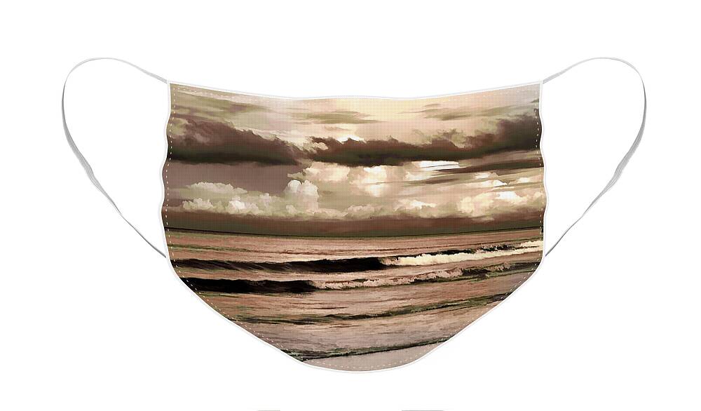 Impressionism Face Mask featuring the photograph Summer Afternoon At The Beach by Steven Sparks