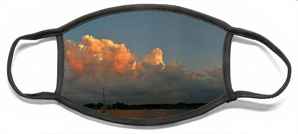 Clouds Face Mask featuring the photograph Sunset Storm Clouds Panorama by Tim Nyberg