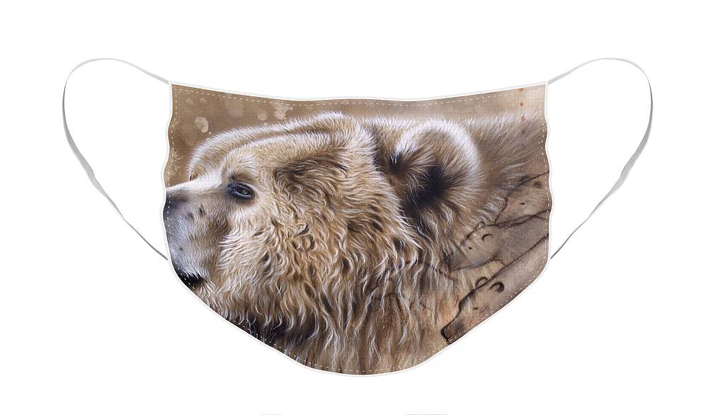 Bear Face Mask featuring the painting The Source V by Sandi Baker