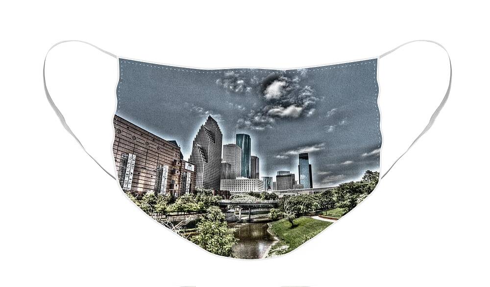 Houston Face Mask featuring the photograph Trippy Houston by David Morefield