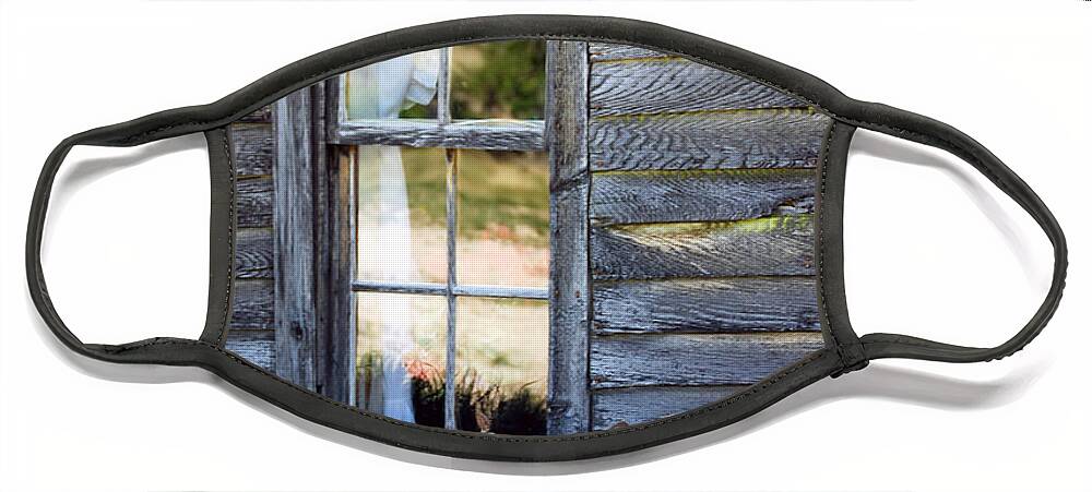 Window Face Mask featuring the photograph Window on Prairie Life by Judy Hall-Folde