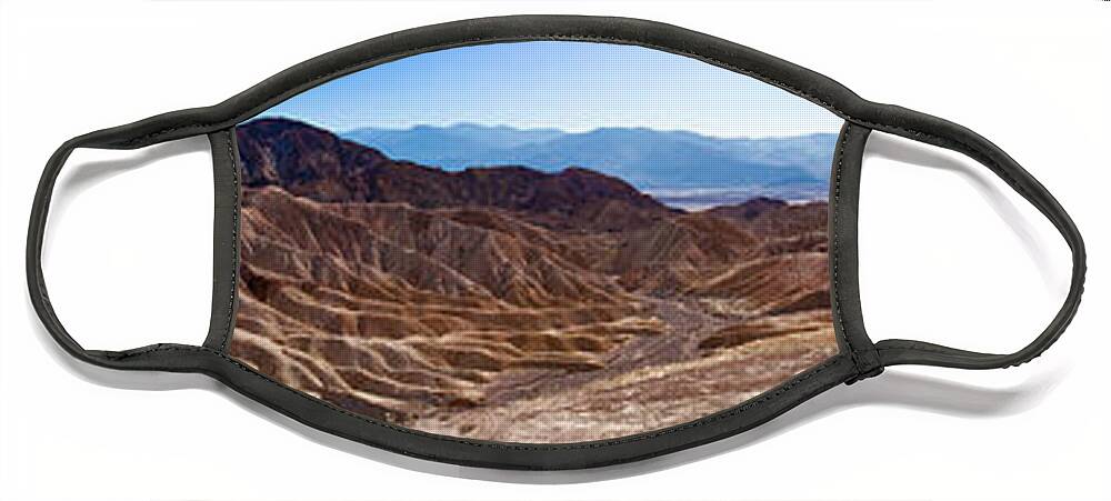 Death Face Mask featuring the photograph Zabriskie Point Panorama by Niels Nielsen
