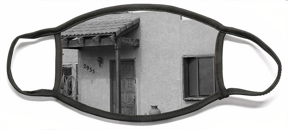 Architecture Face Mask featuring the photograph Adobe House by Rob Hans